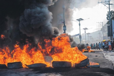 Masivas protestas contra el gobierno de Jovenel Moise.