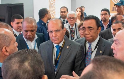 Julio César Castaños Guzmán, titular de la Junta central Electoral, durante la tarde de ayer. (Eddy Vittini) 