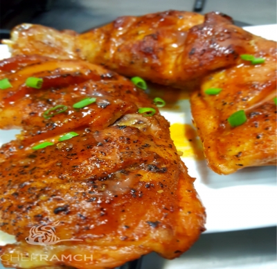 Muslos de pollo al horno con salsa bbq casera