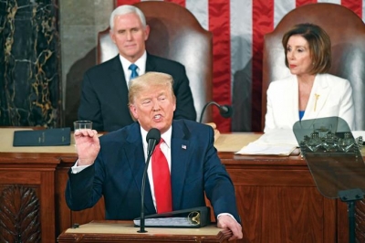 El presidente de EEUU, Donald Trump, pronunció anoche el Discurso del Estado de la Unión ante miembros del Congreso que hoy decidirán sobre el juicio político abierto en su contra.