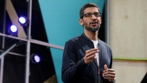 Sundar Pichai, CEO de Google, definió una serie de reglas que se utilizaran en el desarrollo de la inteligencia artificial. (AP Photo/Eric Risberg)