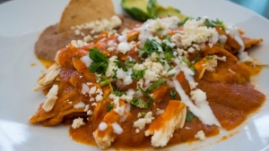 Pollo en salsa de cebolla