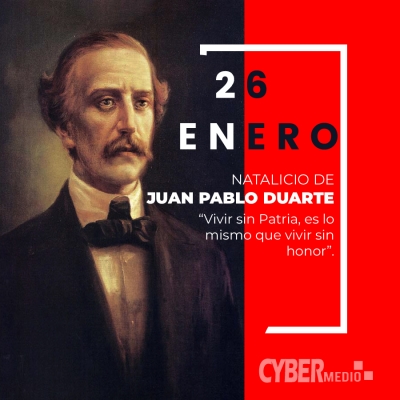 Hoy se conmemora el 207 aniversario del natalicio del patricio Juan Pablo Duarte